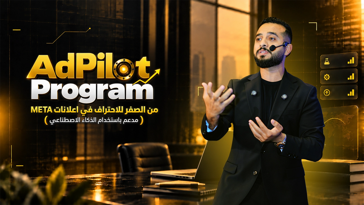 AdPilot Program - من الصفر للاحتراف في اعلانات META (مدعم باستخدام الذكاء الاصطناعي)